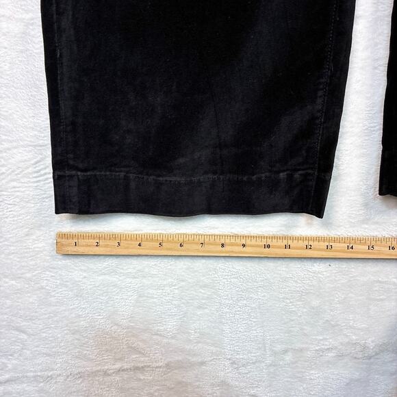DL1961 Hepburn Wide Leg Pants Womens 30 Black Velvet Retro Goth Skater Preppy - Picture 5 of 11